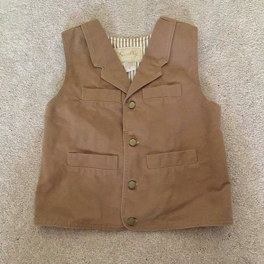 Scully Vintage Brown Button-Up Vest